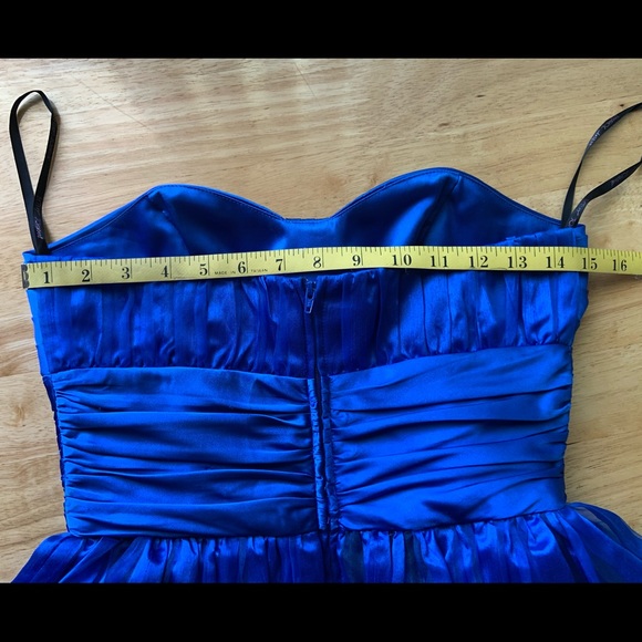 Betsey Johnson Strapless Dress in Cobalt Blue 4 - Picture 7 of 10